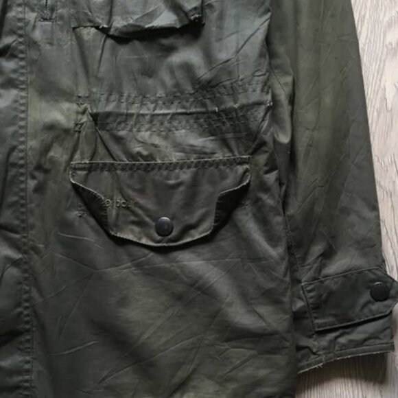 OLIVE ~ Barbour CORBRIDGE Hooded Waxed Jacket MSRP$495 Rugged Utility Style - Picture 14 of 16